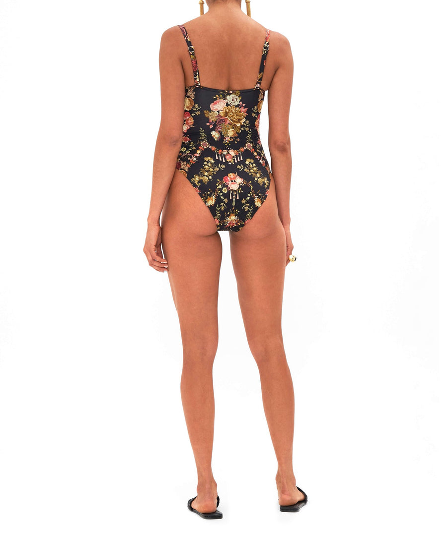 Camilla Stitched in Time Ruched Cup Underwire One Piece Swimsuit 00028338