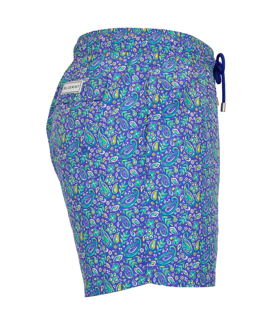 BLUEMINT Logan Blue Paisley Swim Shorts LOGAN