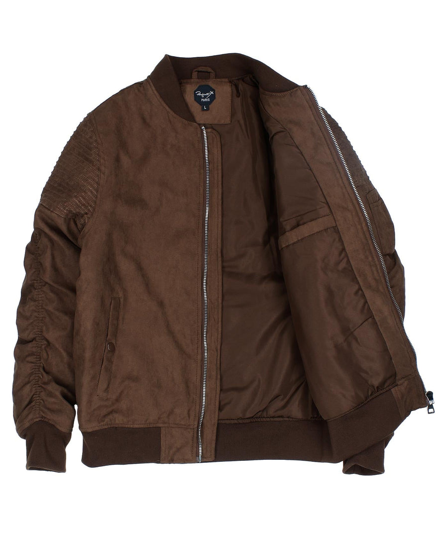 Suede Bomber Jacket