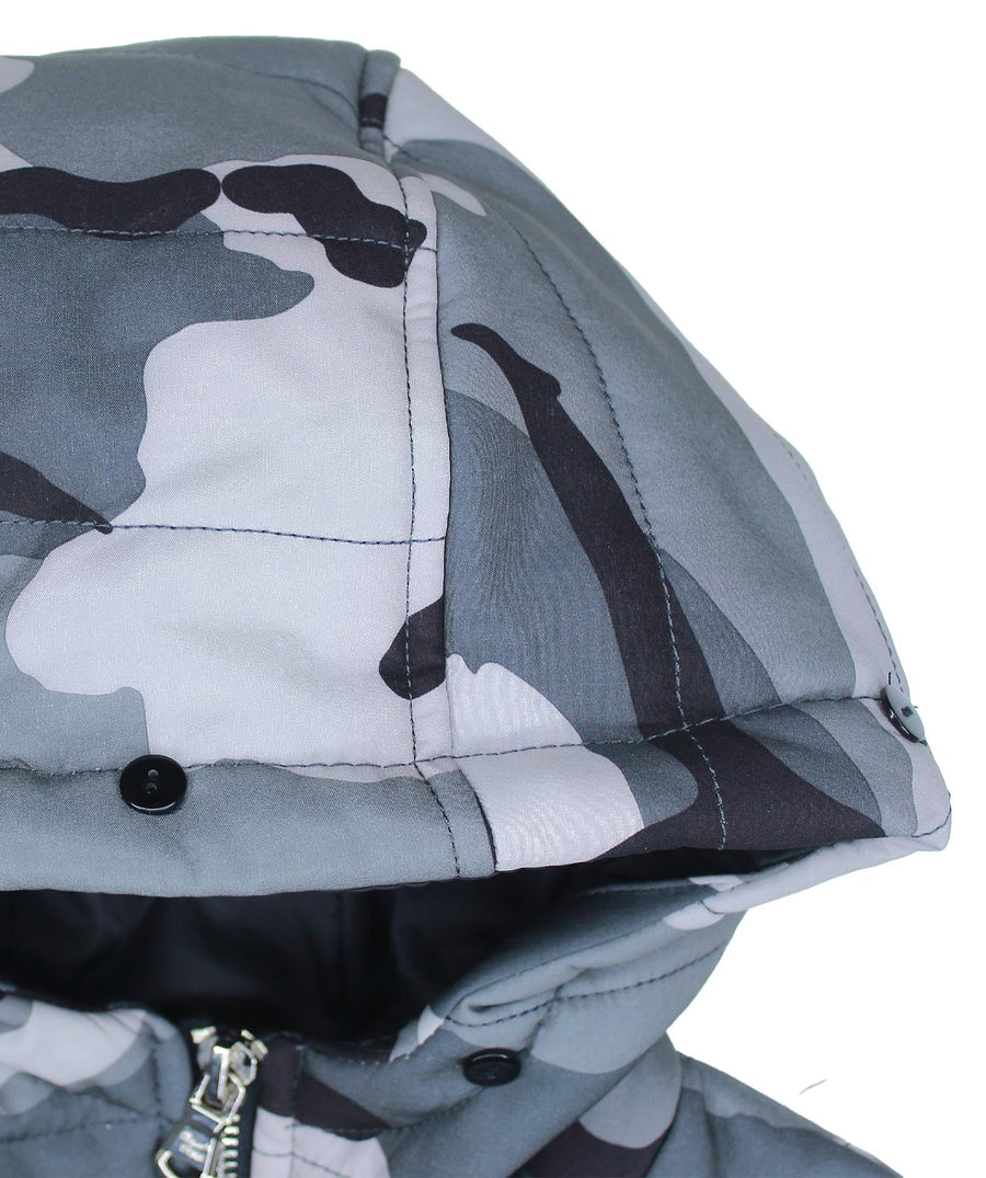 Fur Hood Parka Jacket Camo