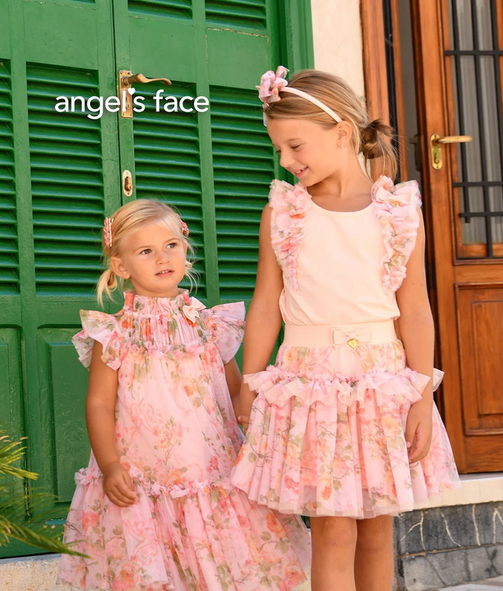 Angel's Face girls' floral dresses & ruffle skirts – luxury children's fashion.