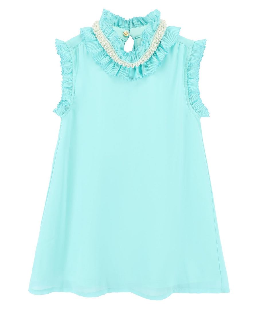 ANGEL'S FACE Aphrodite Pearl Collar Dress APHRODITE – Elegant dress featuring a pearl-embellished collar, soft flowing fabric, and a timeless design, perfect for special occasions