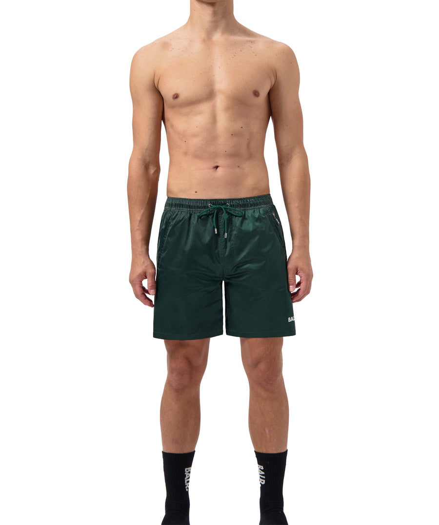 BALR Monogram Swim Shorts B1451.1034 – premium swim shorts featuring an all-over BALR monogram print, an elasticated waistband with a drawcord, and two zippered pockets. Made from lightweight, quick-drying fabric for ultimate comfort and style by the water.