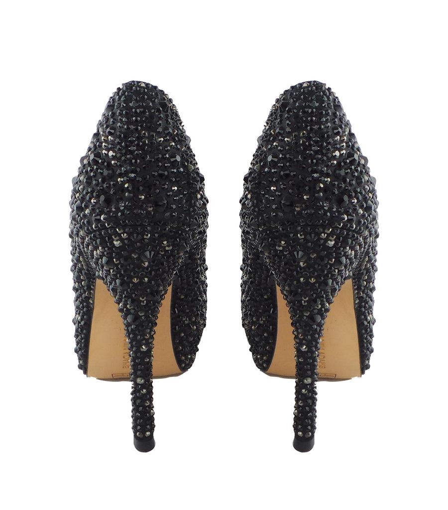 Step into luxury with the Benjamin Adams Rio Jewel Platforms in black. Perfect for glam events &amp; special occasions.