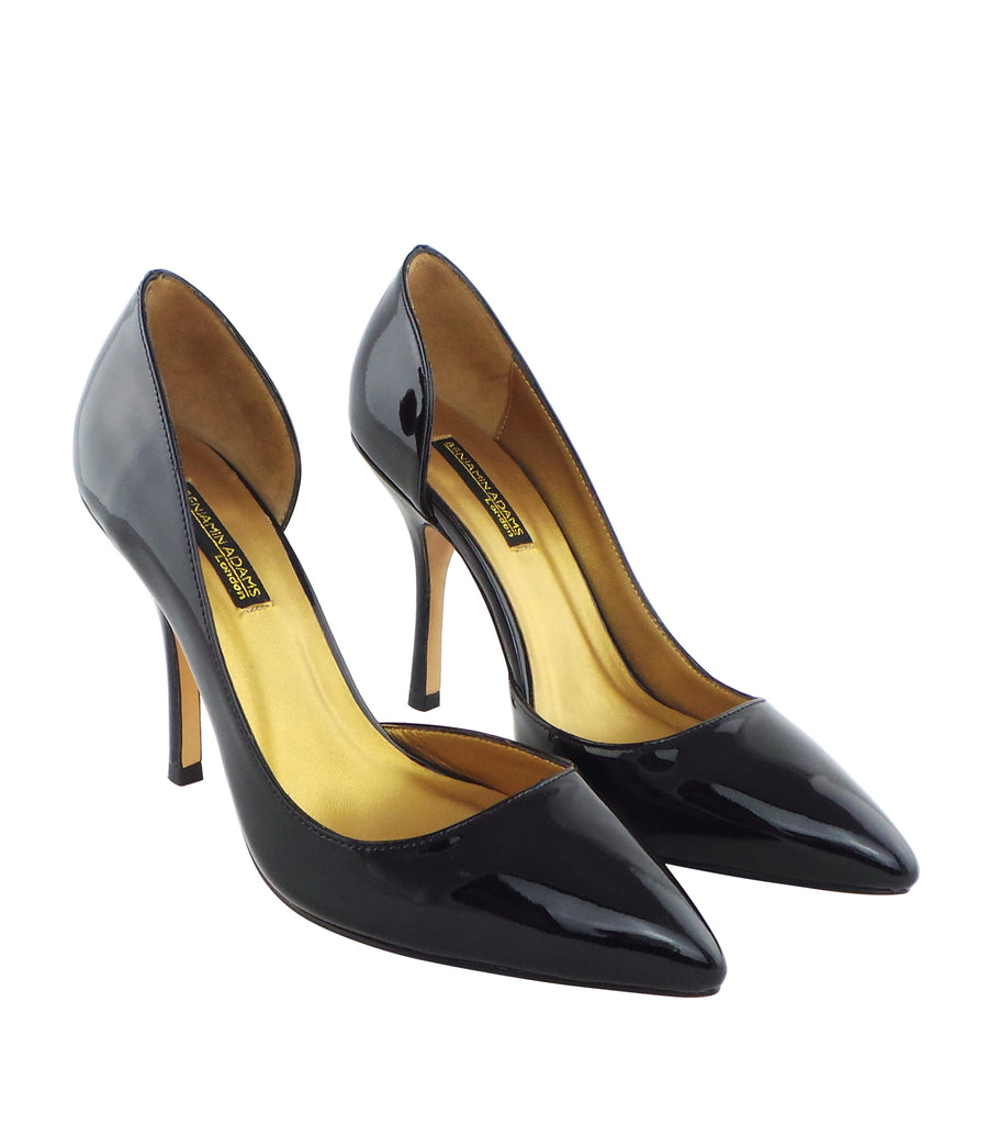 Benjamin Adams Detroit Patent Leather Pointy Stilettos in black. Perfect for formal events &amp; professional looks