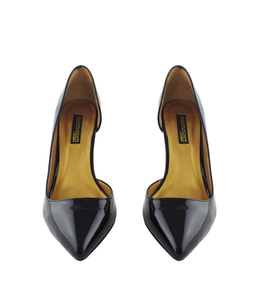 Benjamin Adams Detroit Patent Leather Pointy Stilettos in black. Perfect for formal events &amp; professional looks