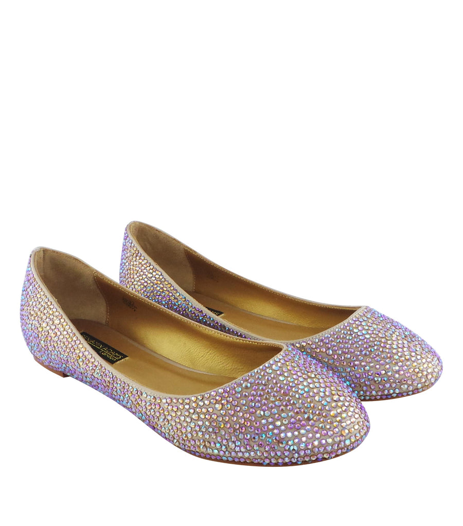 Benjamin Adams Memphis Jewel Ballerinas in gold topaz. Perfect for chic &amp; glamorous looks.