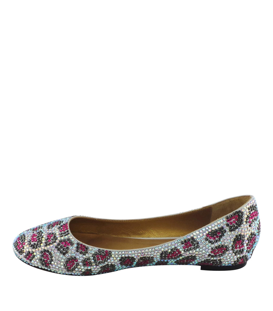 Benjamin Adams Memphis Jewel Leopard Ballerinas in fuchsia. Perfect for bold &amp; chic looks.