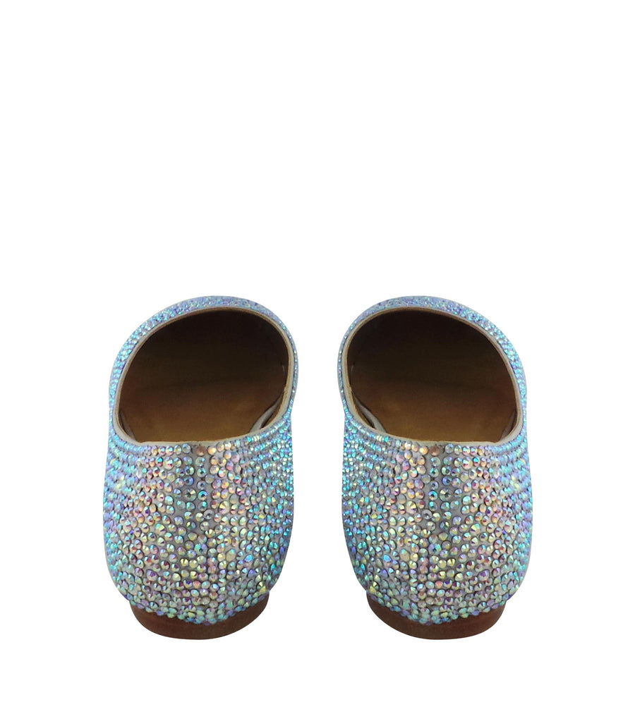 Benjamin Adams Memphis Jewel Ballerinas in silver with mild multi-color jewels. Perfect for chic &amp; versatile looks.