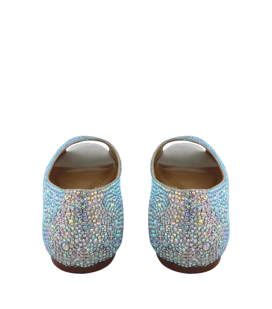 Benjamin Adams Reno Rhinestone Ballerinas in silver. Perfect for chic &amp; versatile looks.