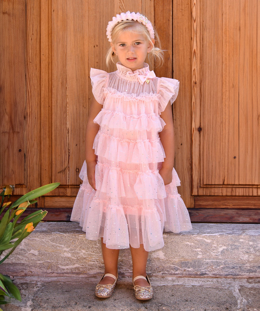 ANGEL'S FACE Mitzi Sparkle Tiered Dress MITZI – A dazzling tiered dress with sparkling details, soft layered fabric, and an elegant silhouette, perfect for parties and special occasions