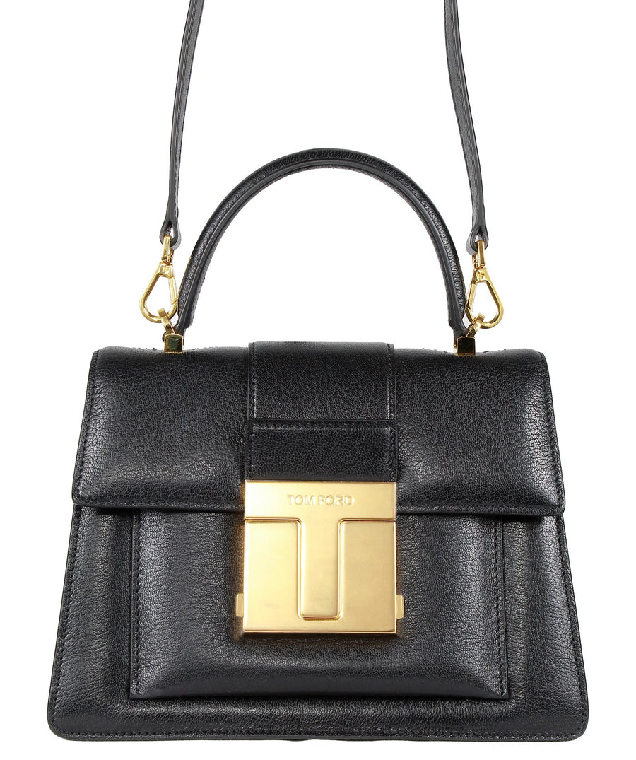 TOM FORD  Grained Leather Small Top Handle Bag L1310T-LGO009