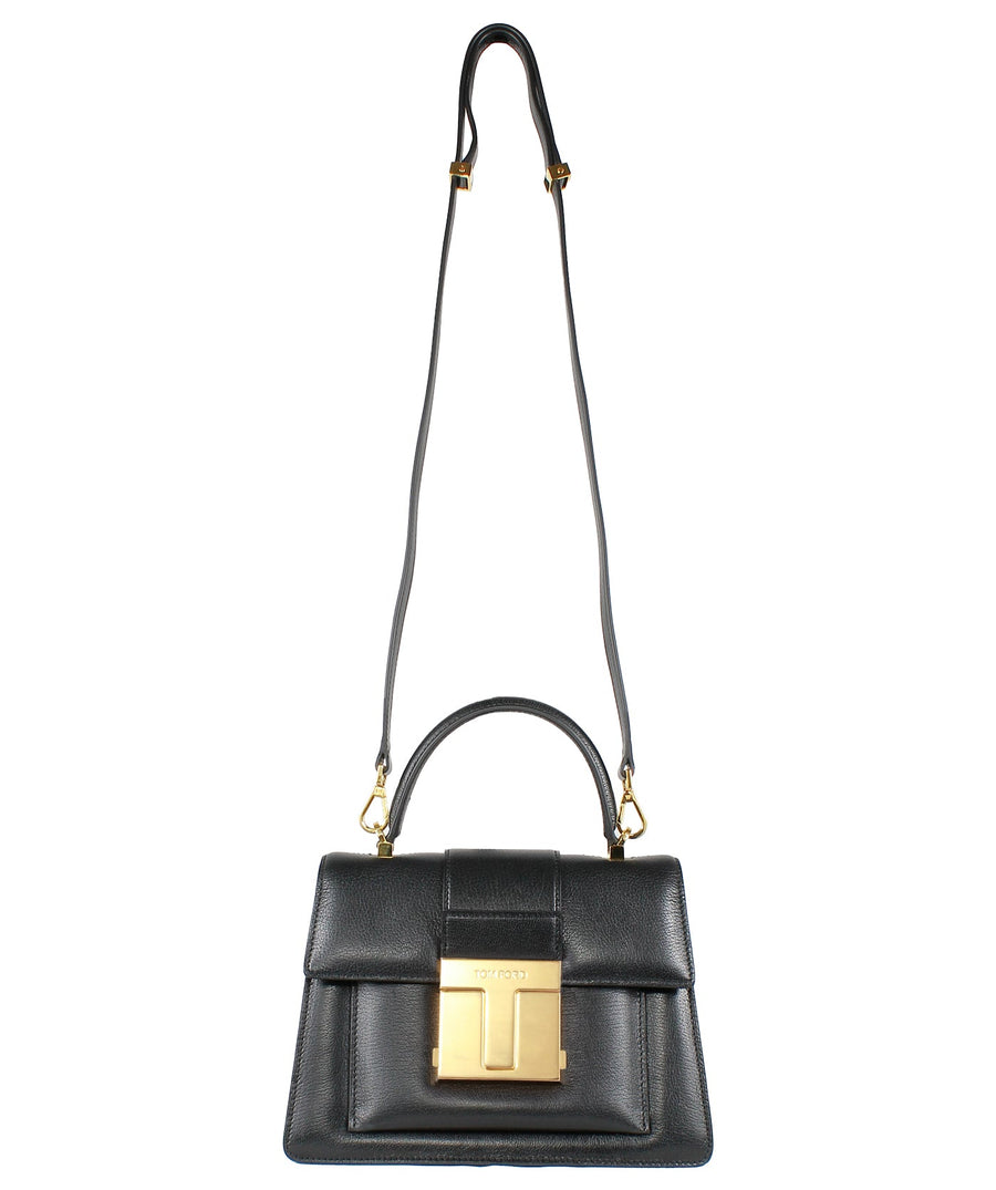 TOM FORD  Grained Leather Small Top Handle Bag L1310T-LGO009