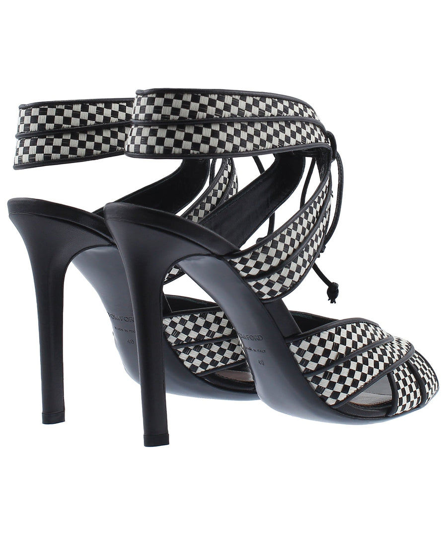 TOM FORD Checkered Leather Sandals W0359T