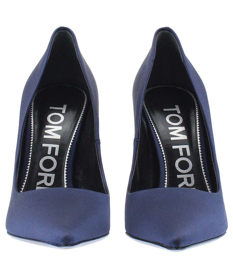 TOM FORD Classic Pointed Satin Leather Pumps W2524R-TSA001