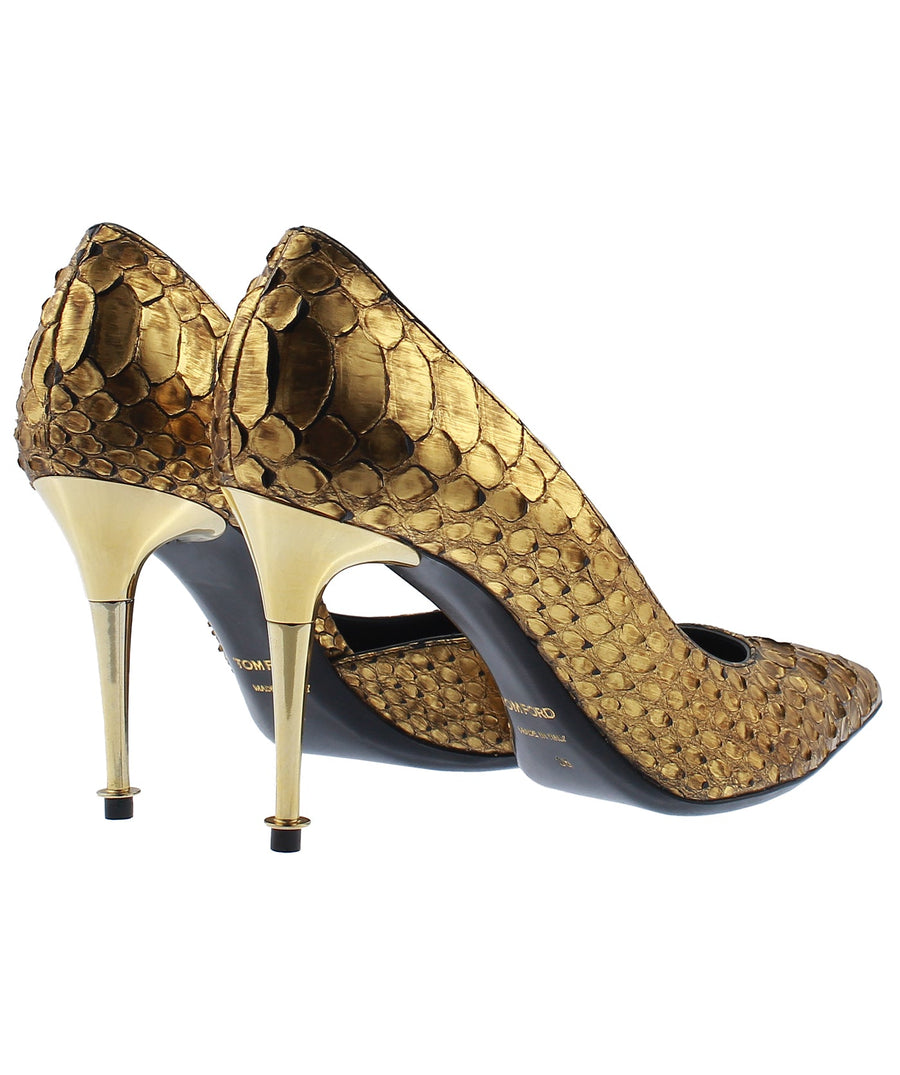 TOM FORD Python Leather D'Orsay Pointed Pumps W1292T-PYT