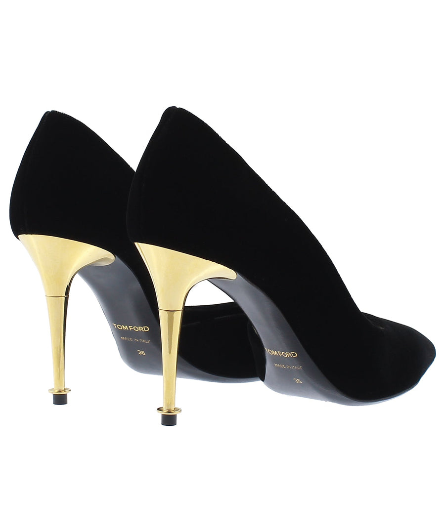 TOM FORD D'Orsay Pointed Velvet Pumps W2035T-VLT