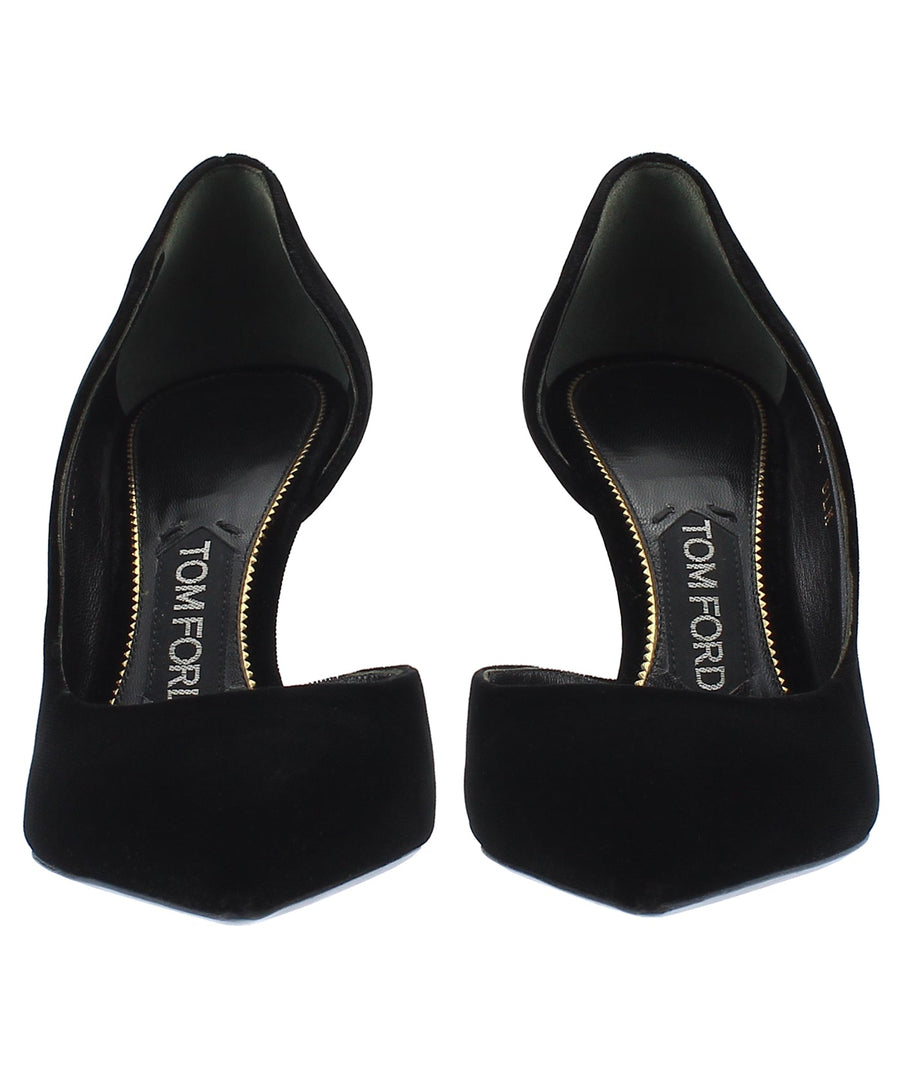 TOM FORD D'Orsay Pointed Velvet Pumps W2035T-VLT