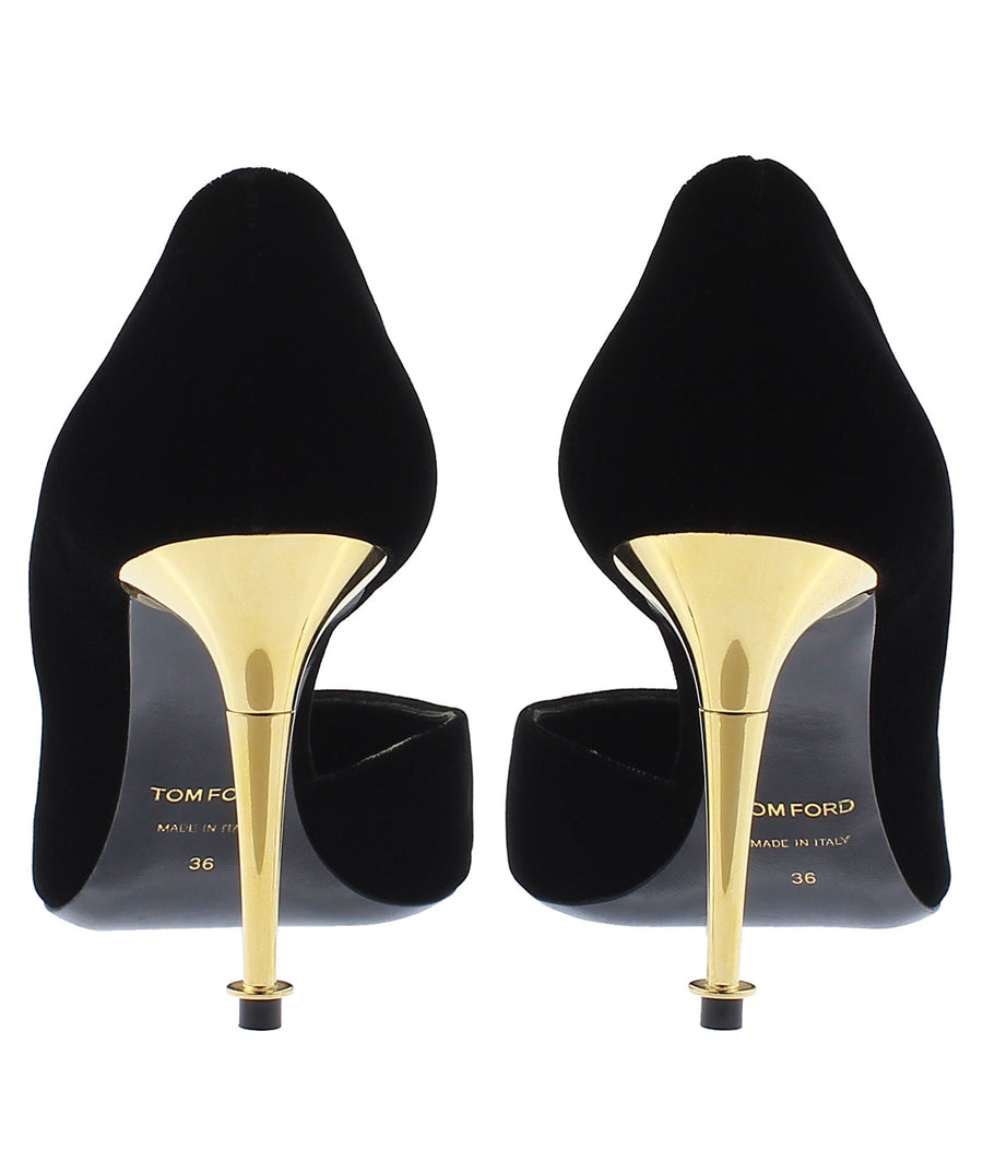 TOM FORD D'Orsay Pointed Velvet Pumps W2035T-VLT