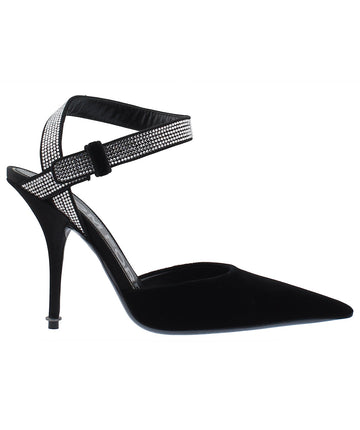 TOM FORD Asymmetric Crystal Ankle Strap Pumps W2470R-IVE001