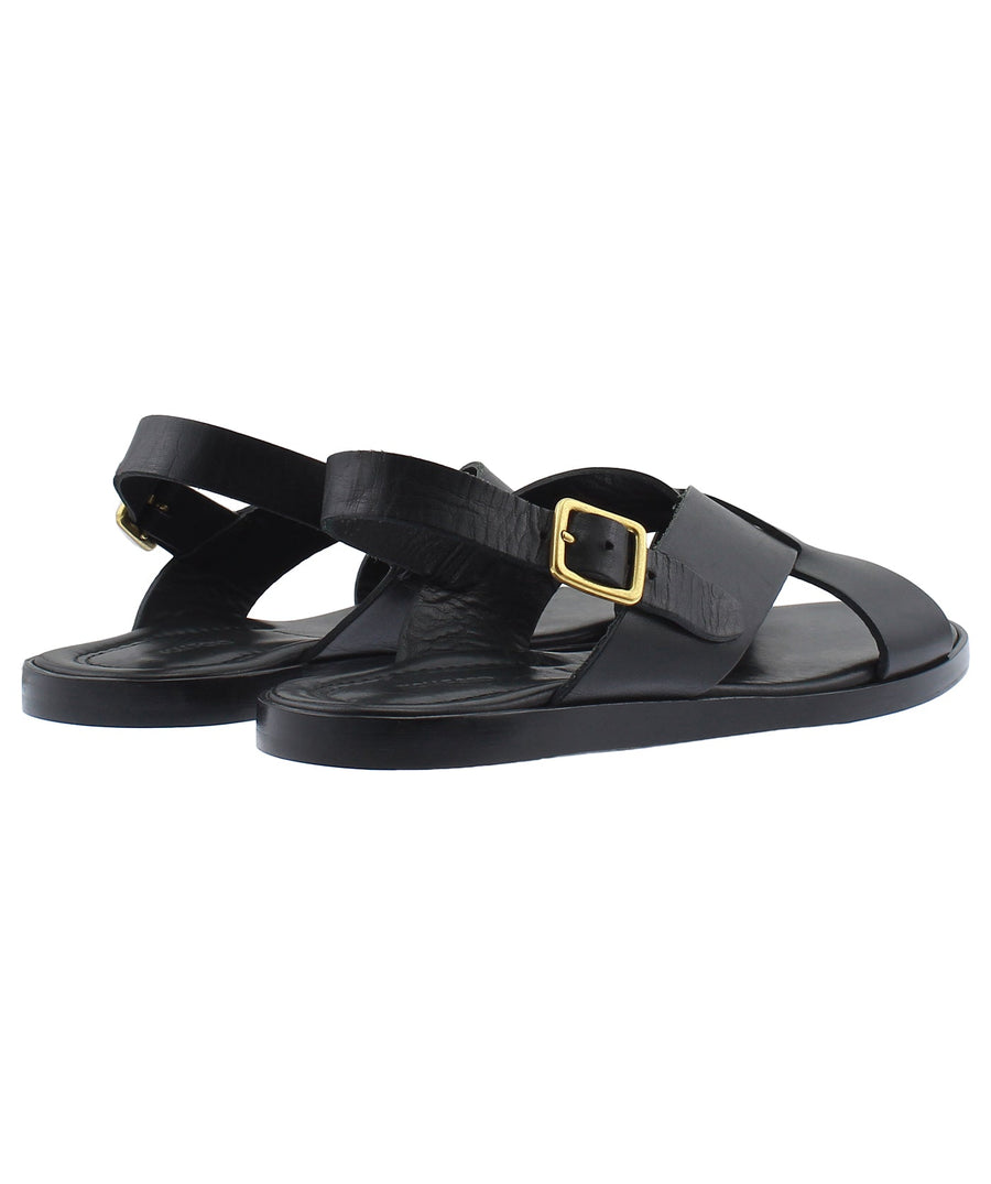 TOM FORD Cross Strap Leather Sandals J0599T/1