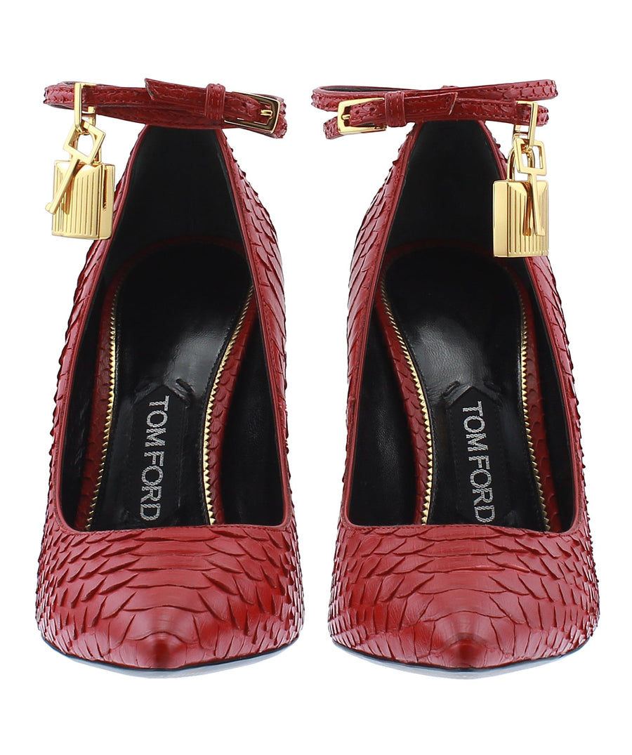 TOM FORD Python Leather Padlock Charm Pumps W2030T-PSB