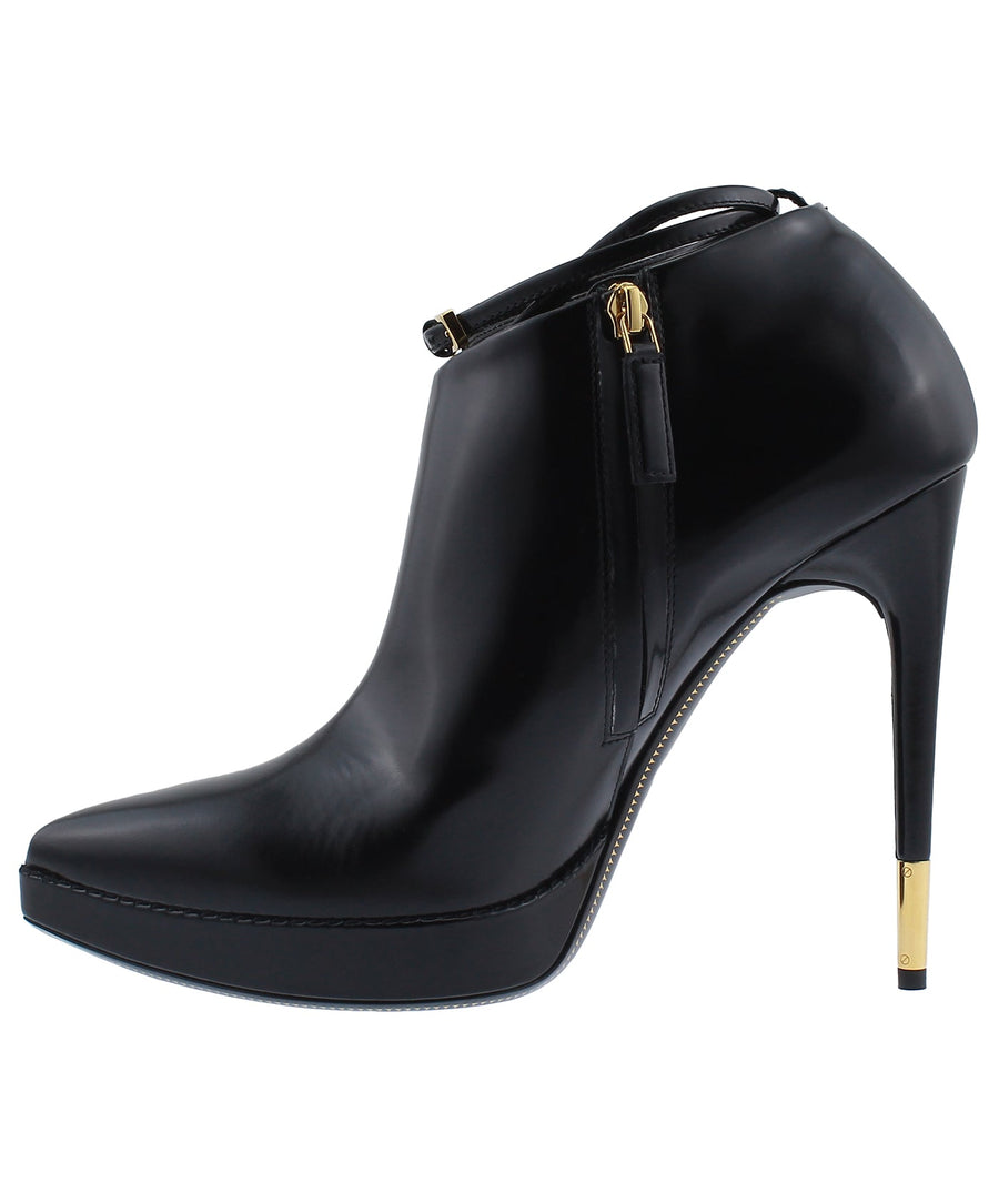 TOM FORD Padlock Charm Stiletto Leather Boots W2121T-SPL