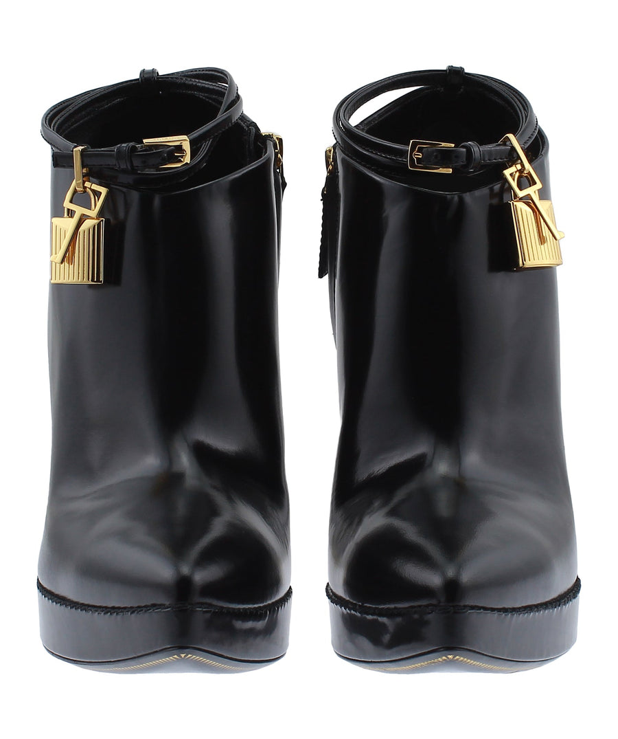 TOM FORD Padlock Charm Stiletto Leather Boots W2121T-SPL