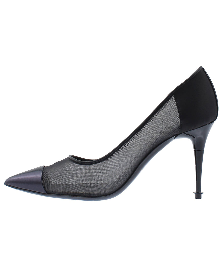 TOM FORD Pointed Mesh Leather Pumps W2227L-NTM