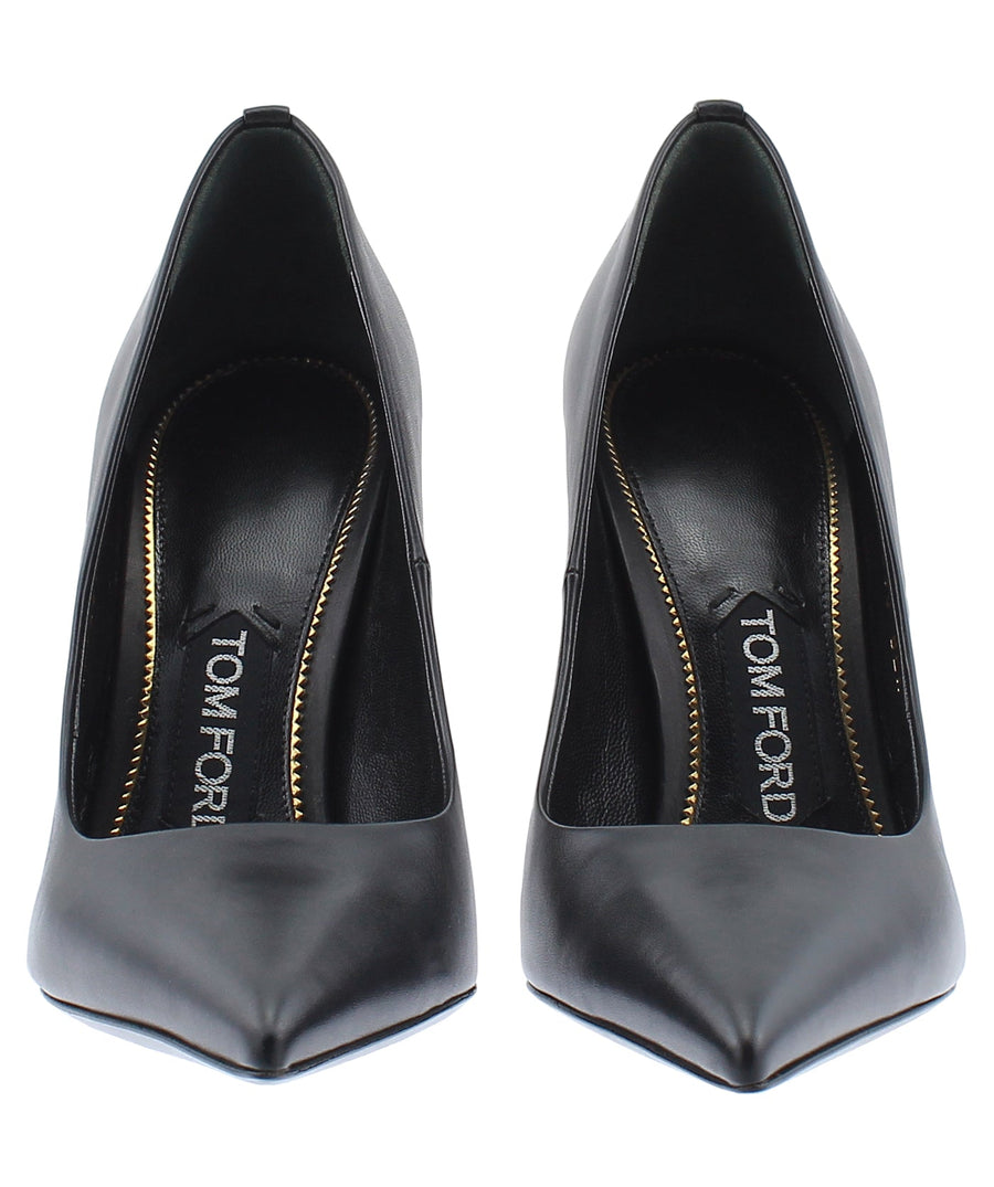 TOM FORD Classic T-Screw Pointed Leather Pumps W2222T-SSO