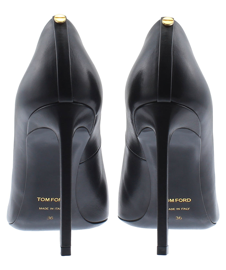 TOM FORD Classic T-Screw Pointed Leather Pumps W2222T-SSO