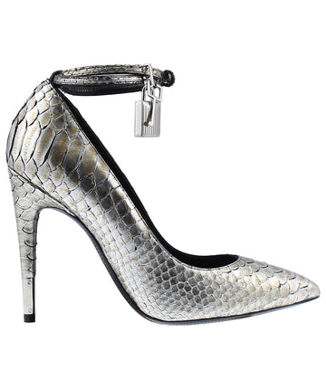 TOM FORD Python Leather Padlock Charm Pumps W2030S-PYT-2