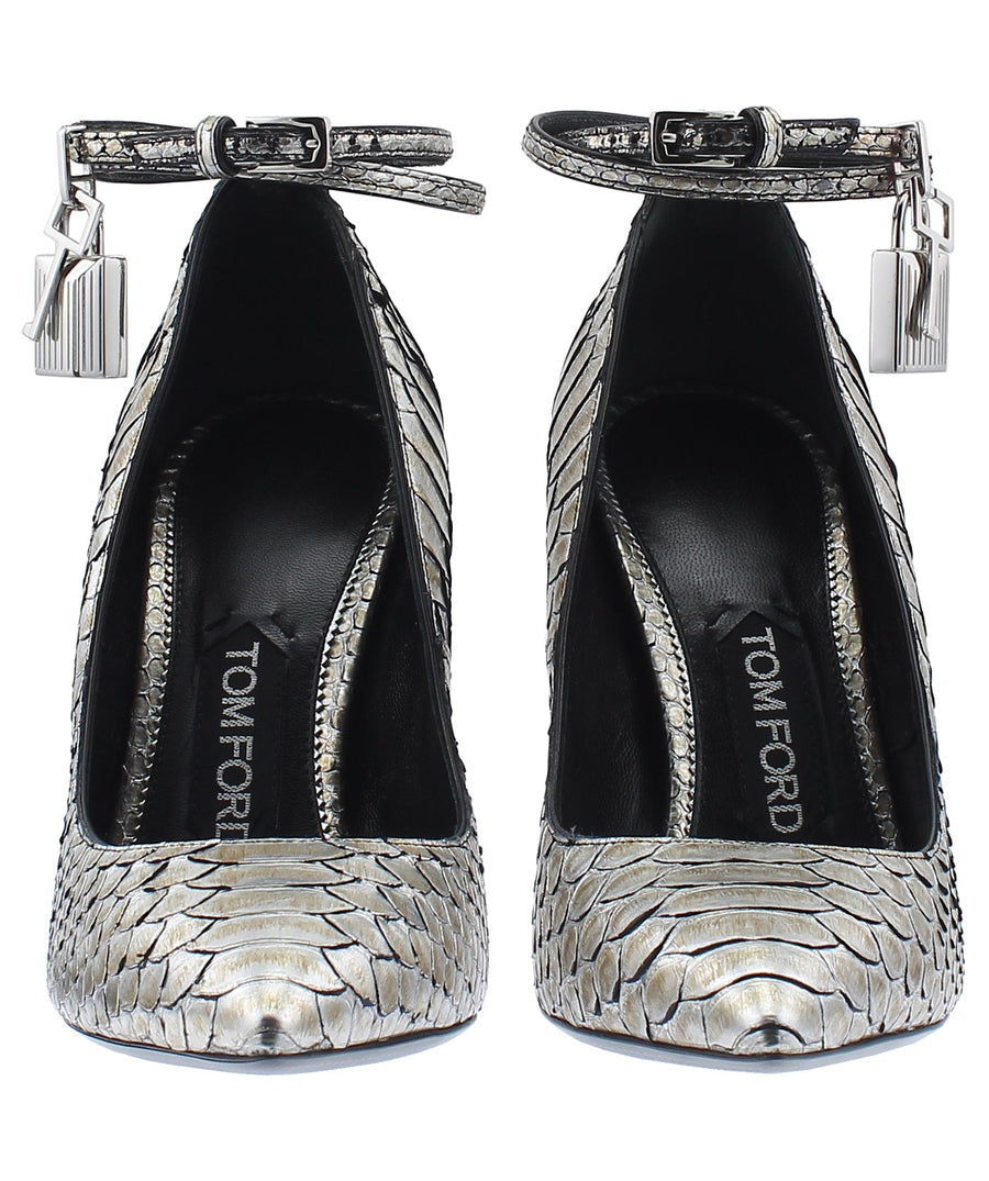 TOM FORD Python Leather Padlock Charm Pumps W2030S-PYT-2