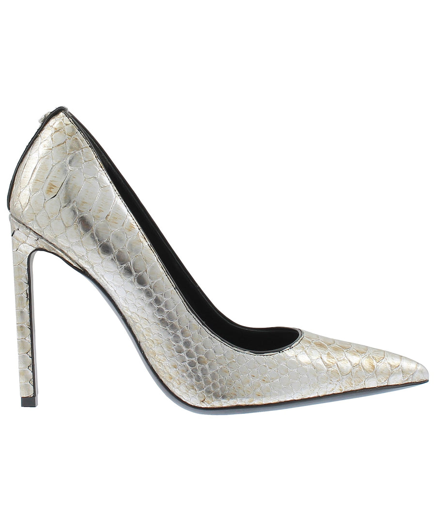 TOM FORD Classic T-Screw Pointed Python Leather Pumps W2222S-PYT