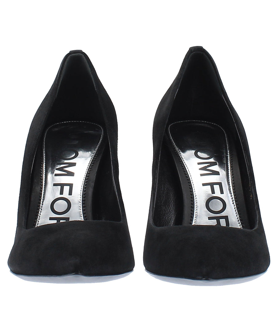 TOM FORD Classic T-Screw Pointed Suede Pumps W2326R-SSF