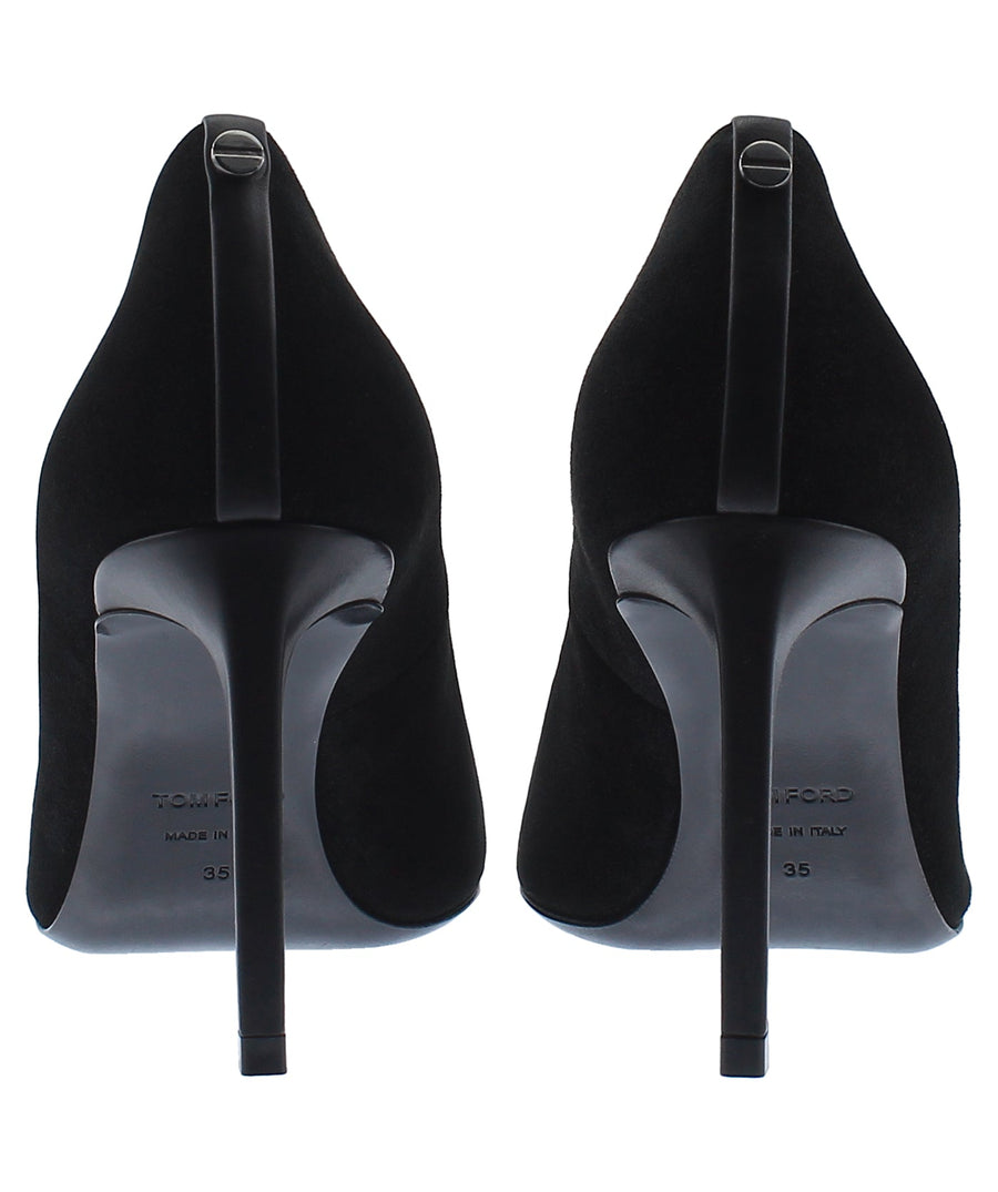 TOM FORD Classic T-Screw Pointed Suede Pumps W2326R-SSF