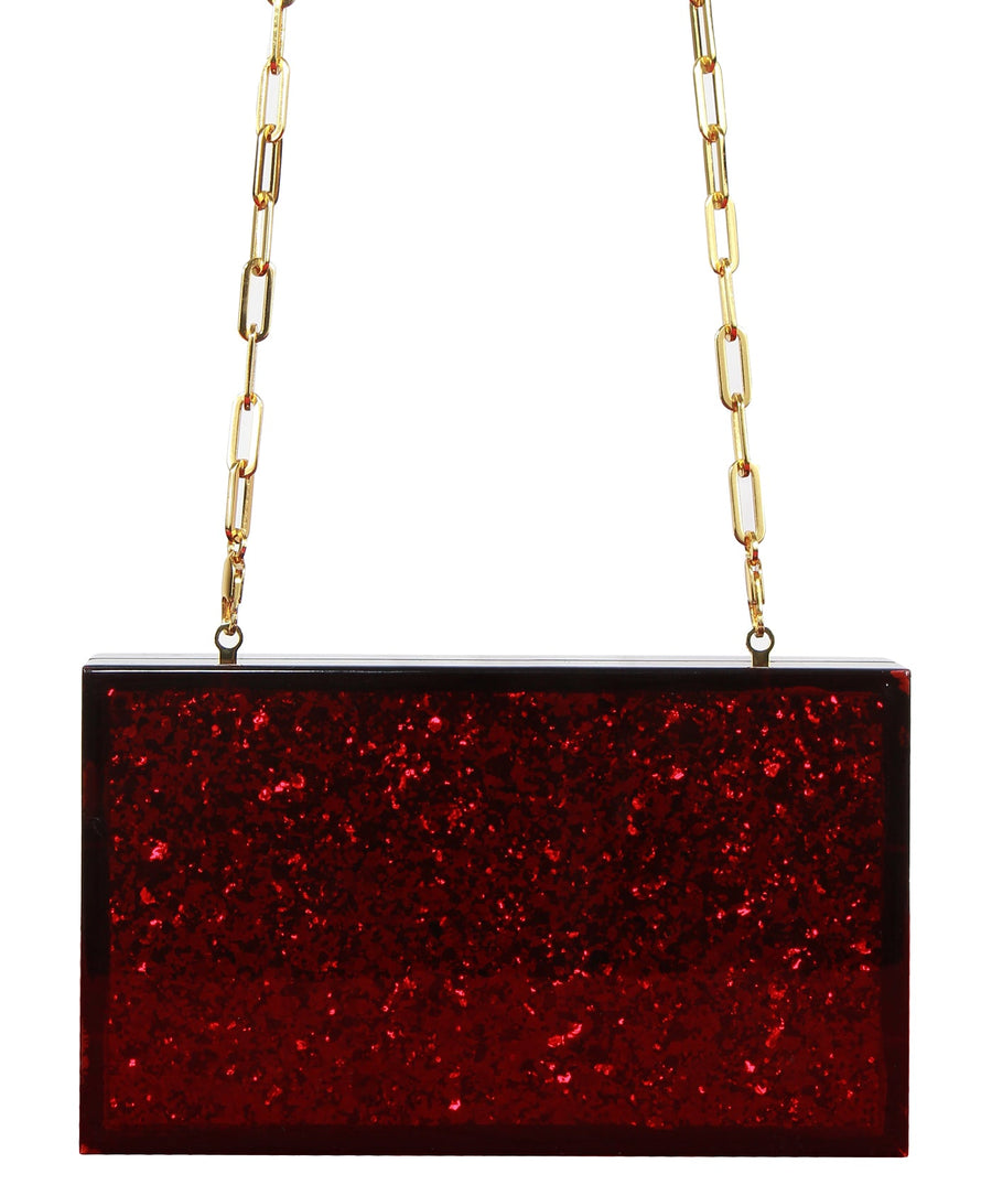 TOM FORD  Glittered Plexiglass Box Clutch Bag With Chain Strap L1124T-X57