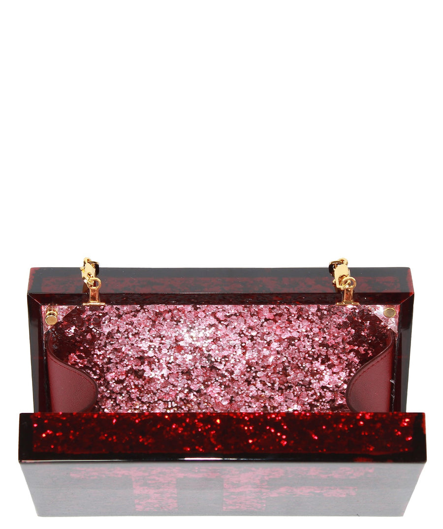 TOM FORD  Glittered Plexiglass Box Clutch Bag With Chain Strap L1124T-X57