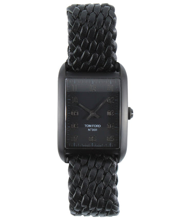 TOM FORD 001 Rectangular Watch TFS001 Braided Strap TFT001-005/TFS001-001-02