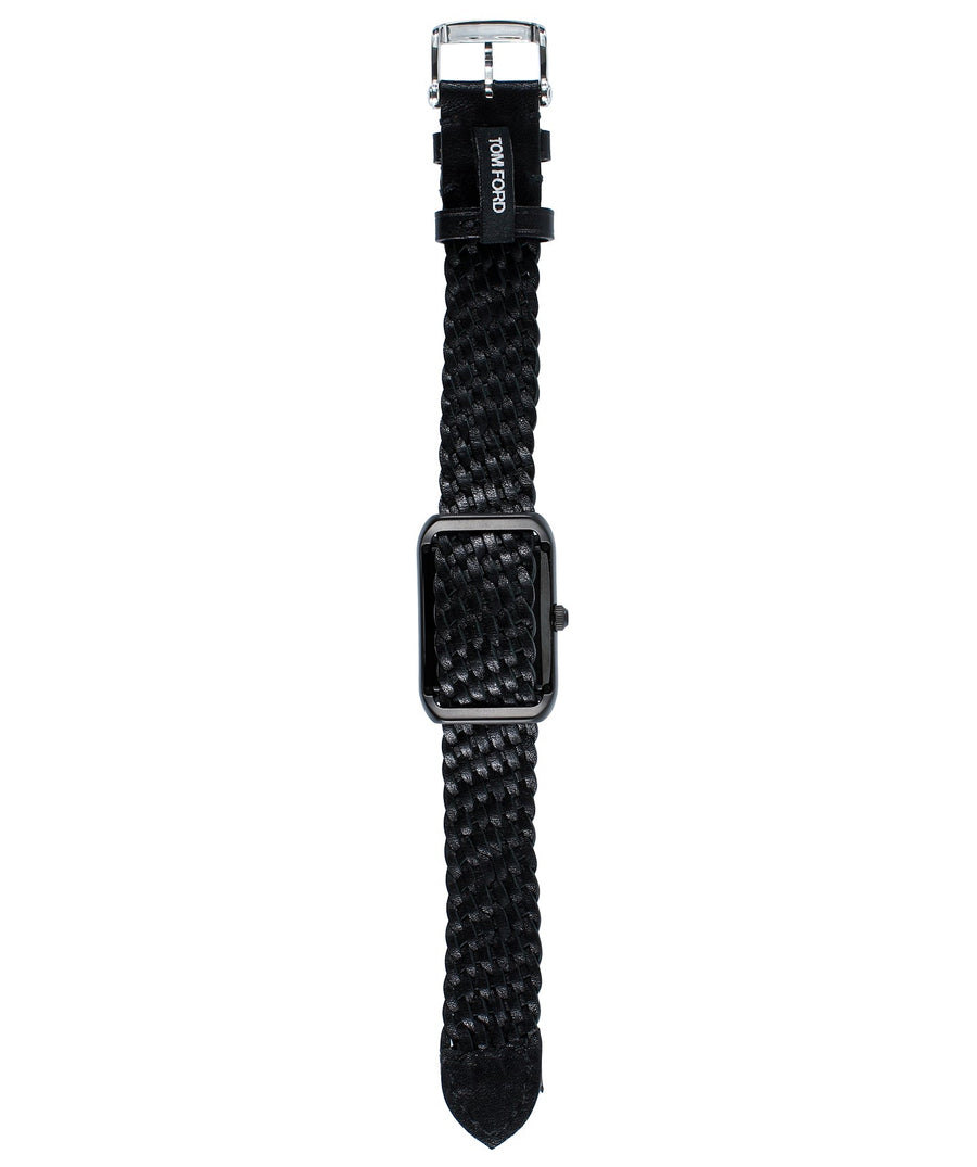 TOM FORD 001 Rectangular Watch TFS001 Braided Strap TFT001-005/TFS001-001-02