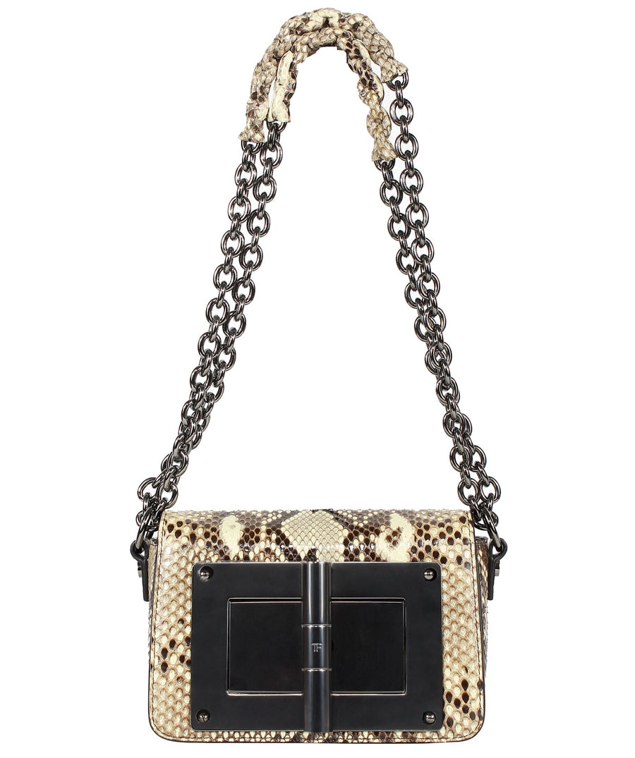 TOM FORD  Python Leather Natalia Chain Bag L0825R-P70