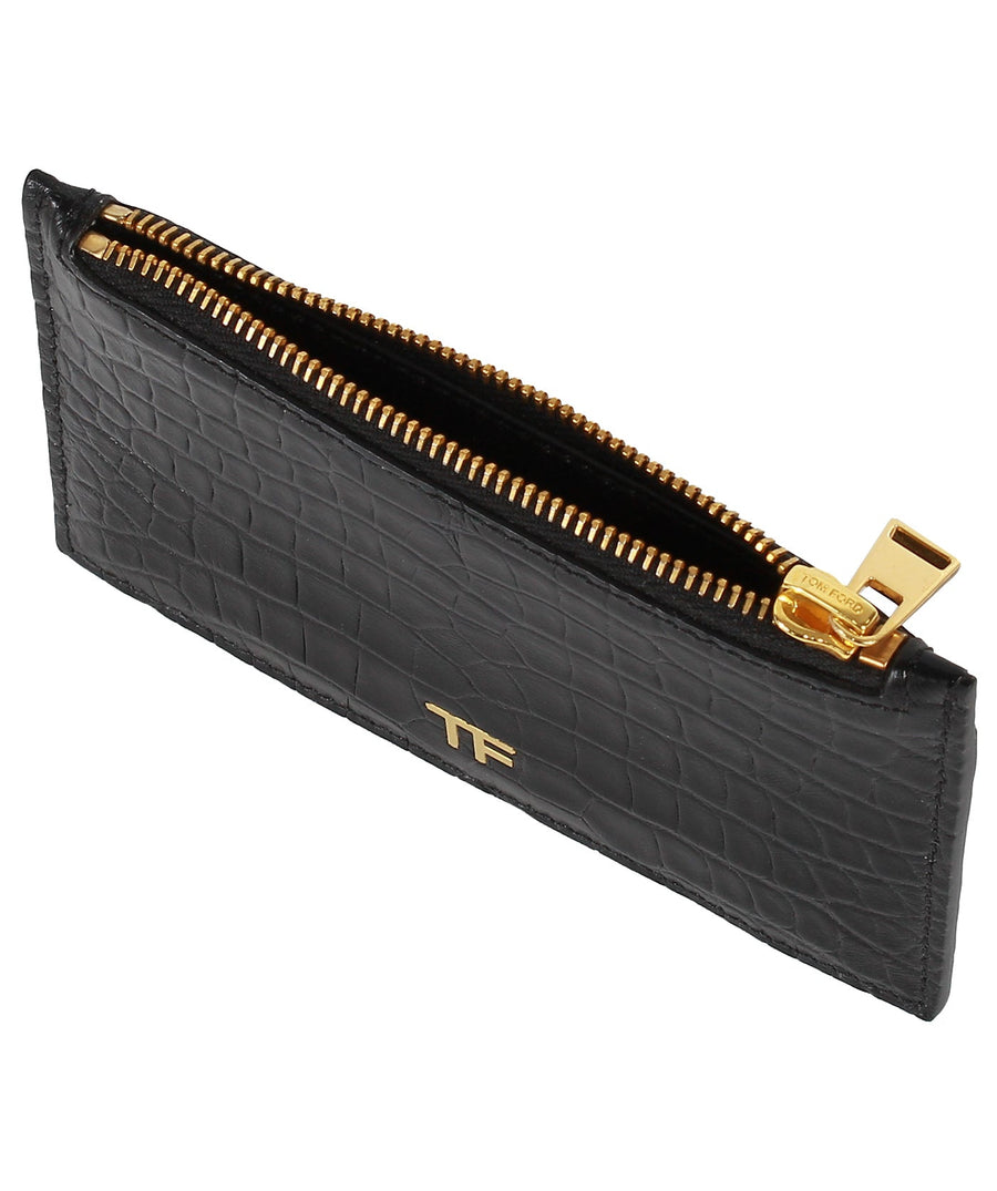 TOM FORD  Alligator Leather Pouch Card Holder S0271T-A46