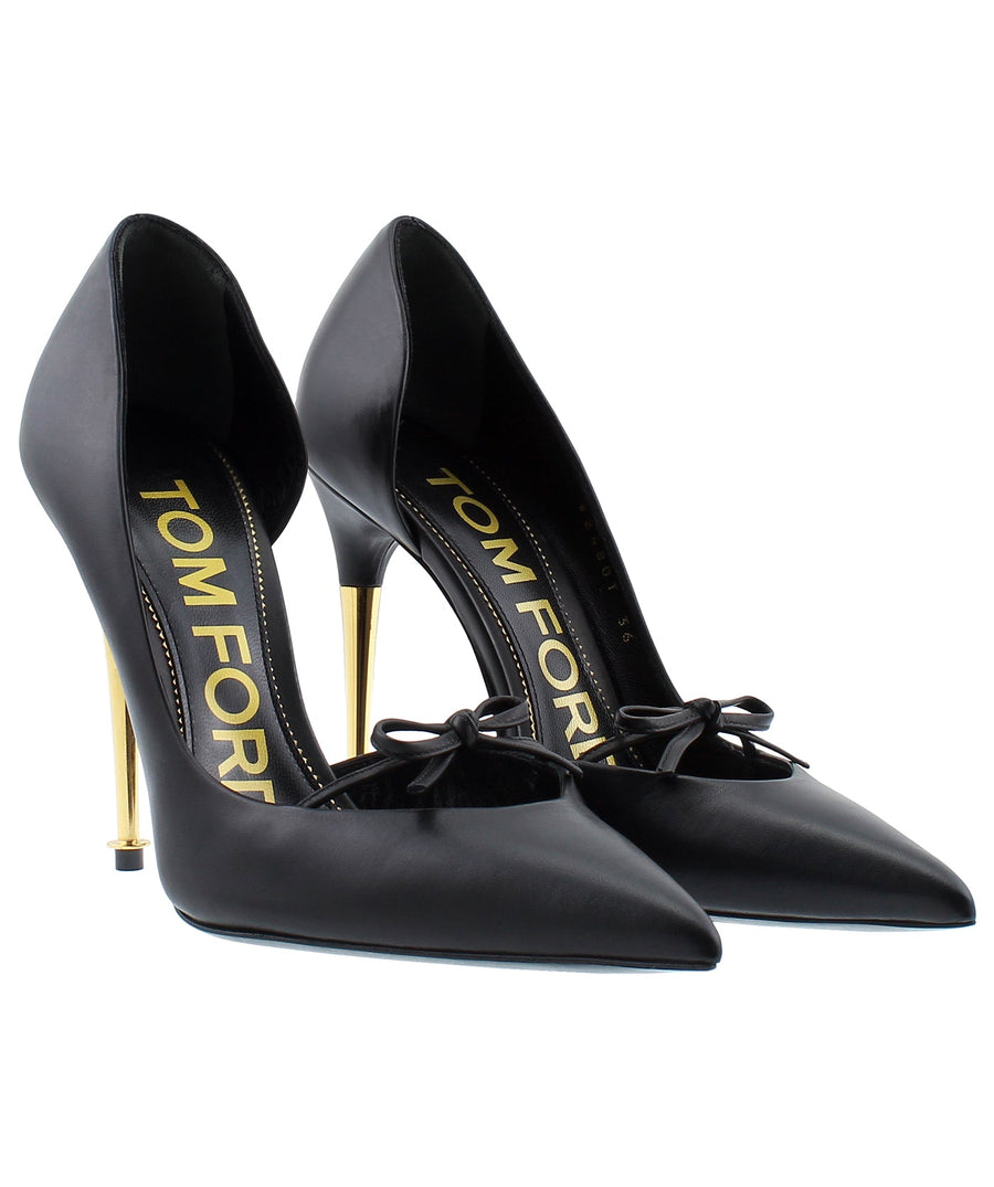 TOM FORD Bow D'Orsay Leather Pumps W2480T-LCL002