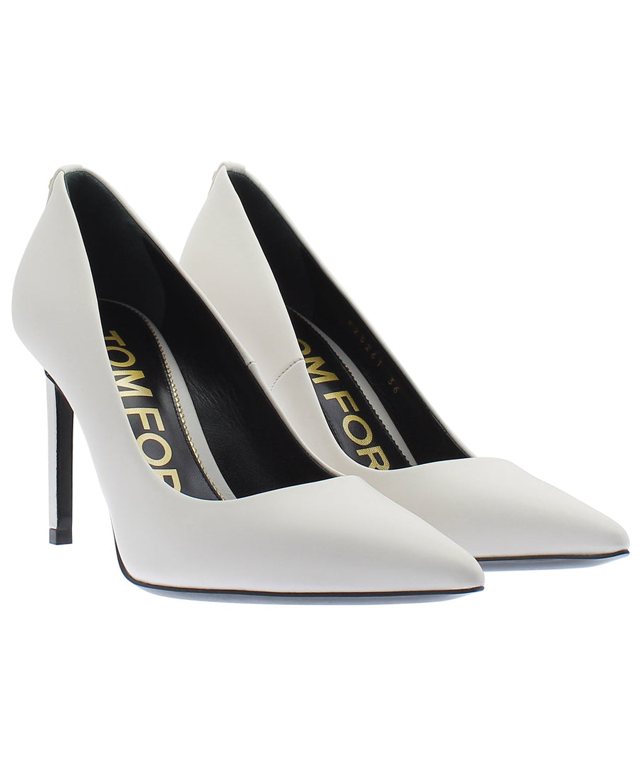 TOM FORD Classic T-Screw Pointed Leather Pumps W2326T-SSO