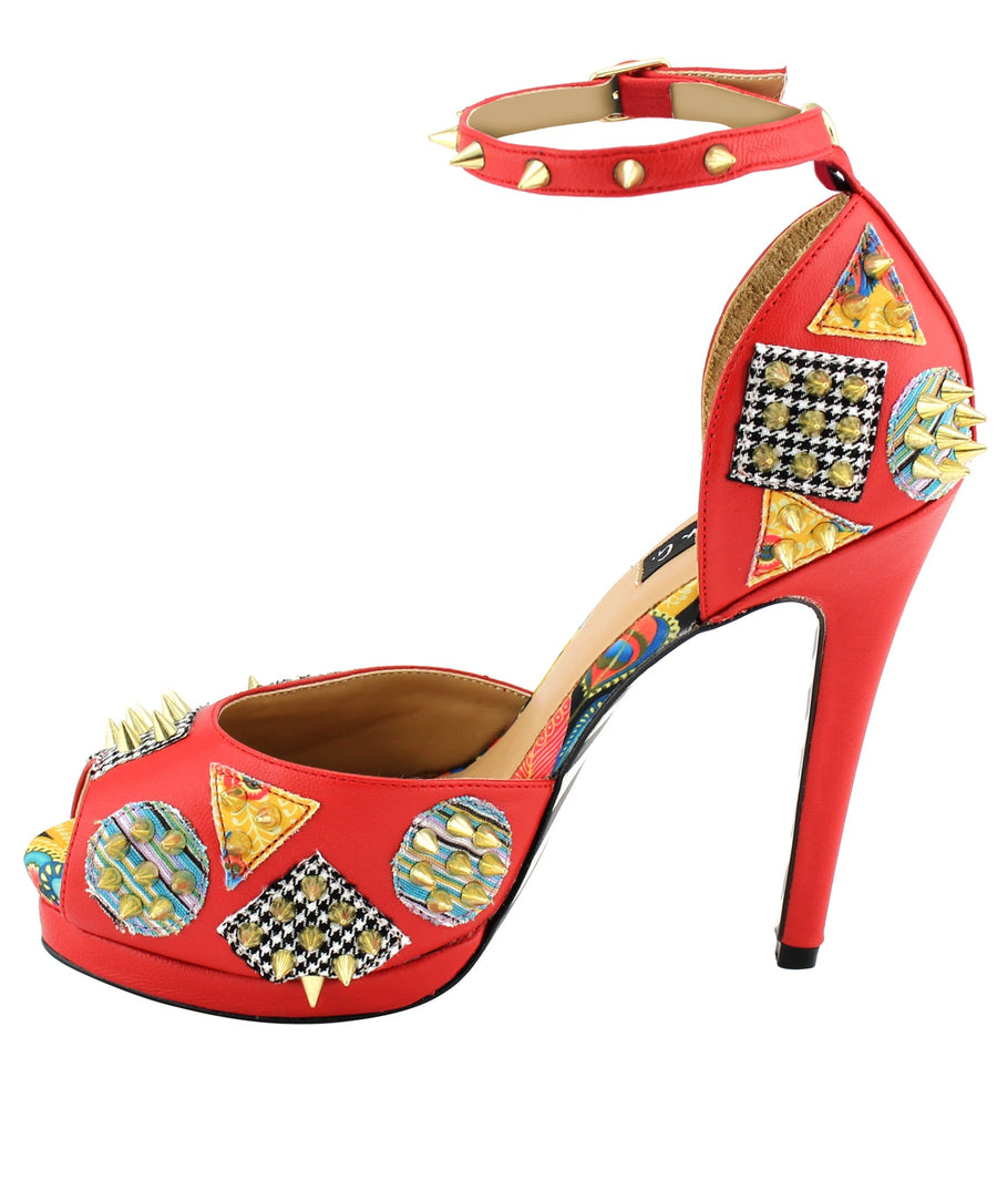 ALEJANDRA G  Ventura Spiked Patchwork Platforms VENTURA