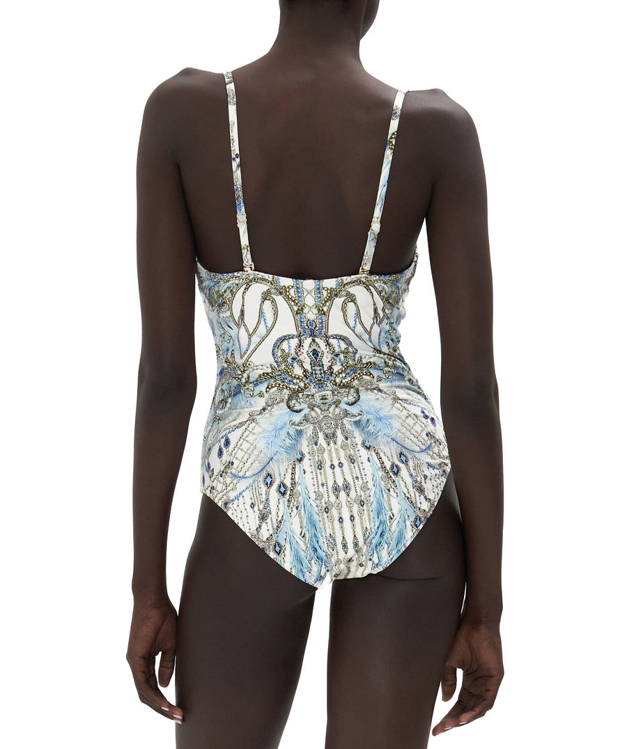 CAMILLA  Moon and Back Moulded Plunge Cup One Piece Swimsuit 21145