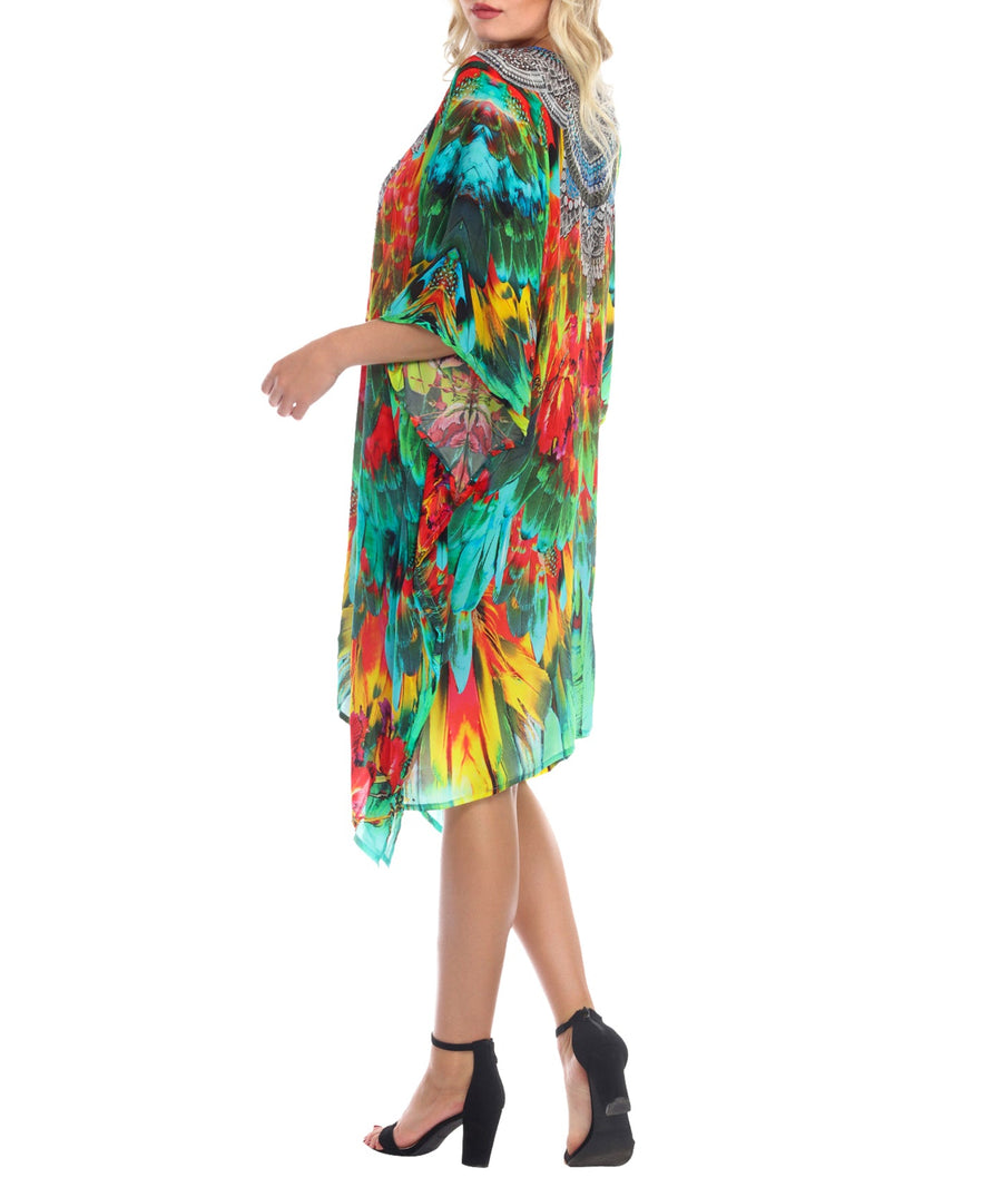 LA MODA  Macaw Wild Short Kaftan 22009 RK