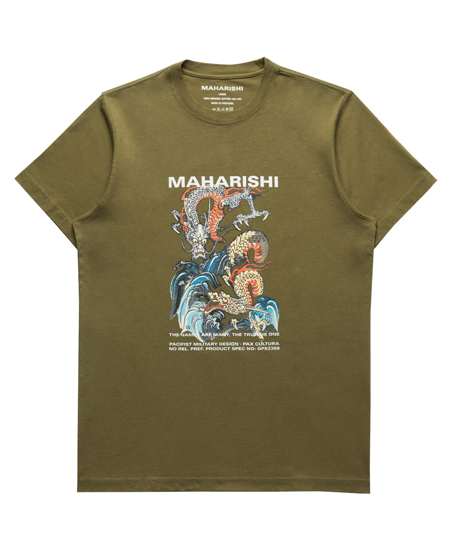 MAHARISHI Double Dragons Organic T-Shirt 302MH1080