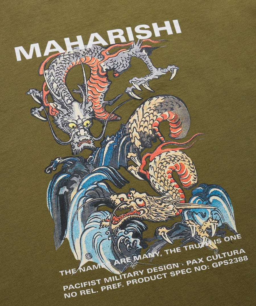 MAHARISHI Double Dragons Organic T-Shirt 302MH1080