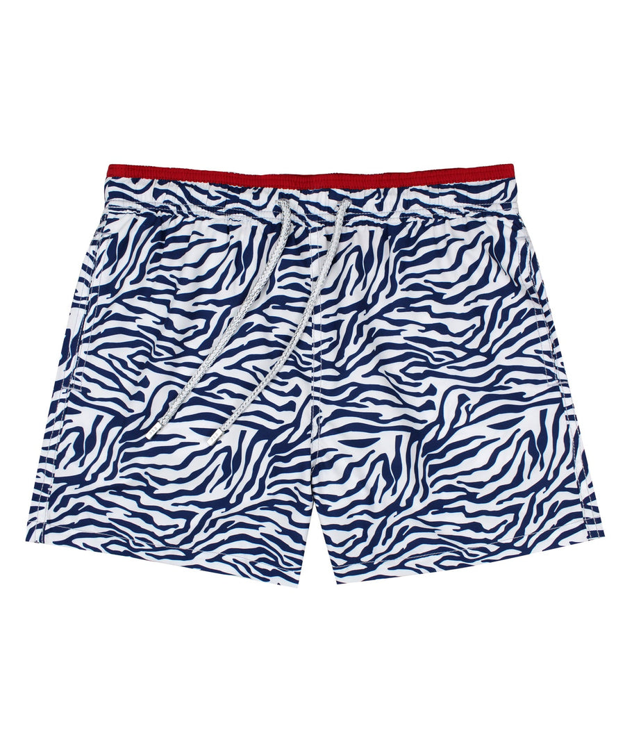 PIER ST BARTH  Zebra Pier Swim Shorts PIER-ZEBRA